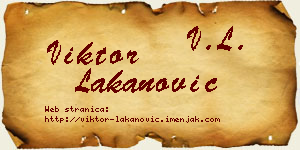 Viktor Lakanović vizit kartica
